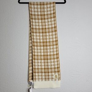 3‎ / $30 Timberland Plaid Scarf New Tan Winter 9.5" X 64"